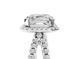 White gold Asscher Cut Halo Split Shank Pave Set Ring_31