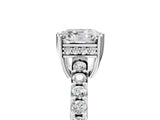 White gold Asscher Cut Solitaire Diamond Engagement Ring with Pavé Band and Six-Prong Setting_73