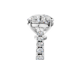 White gold Asscher Cut Solitaire Diamond Engagement Ring with Pave Band and Four-Prong Setting_13