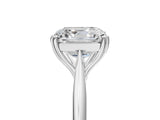 White gold Asscher Cut Solitaire Diamond Ring with Six-Prong Setting and Classic Band_23