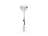 White gold Asscher Cut Solitaire Diamond Ring with Six-Prong Setting and Classic Band_39