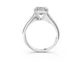 White gold Asscher Cut Solitaire Diamond Ring with Six-Prong Setting and Classic Band_40