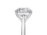 White gold Asscher Cut Solitaire Diamond Ring with Six-Prong Setting and Classic Band_42