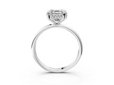 White gold Asscher Cut Solitaire Engagement Ring with Four-Prong Setting and Classic Band_26