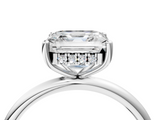 White gold Asscher Cut Solitaire Engagement Ring with Four-Prong Setting and Classic Band_27