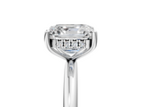 White gold Asscher Cut Solitaire Engagement Ring with Four-Prong Setting and Classic Band_28