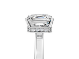 White gold Asscher Cut Solitaire Engagement Ring with Four-Prong Setting on a Classic Band_15