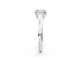 White gold Asscher Cut Solitaire Engagement Ring with Tapered Band and Four-Prong Setting_5