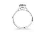 White gold Asscher Cut Solitaire Engagement Ring with Tapered Band and Four-Prong Setting_6