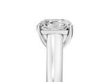 White gold Asscher Cut Solitaire Engagement Ring with Tapered Band and Four-Prong Setting_8
