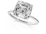 White gold Asscher Cut Solitaire Engagement Ring with Thin Band and Four-Prong Setting_21