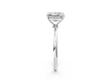 White gold Asscher Cut Solitaire Engagement Ring with Thin Band and Four-Prong Setting_22
