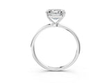 White gold Asscher Cut Solitaire Engagement Ring with Thin Band and Four-Prong Setting_23