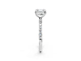 White gold Asscher Diamond Pavé Band with Six-Prong Setting_5