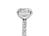 White gold Asscher Diamond Pavé Band with Six-Prong Setting_8