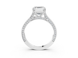 White gold Asscher Diamond Solitaire with Pave Band and Six-Prong Setting_40