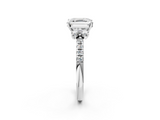 White gold Asscher Diamond Three-Stone Pave Band with Four-Prong Setting_25