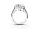 White gold Asscher Halo Diamond Engagement Ring with Split Shank and Prong Setting_60