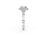 White gold Asscher Halo Diamond Engagement Ring with Vintage-Inspired Band and Four-Prong Setting_5