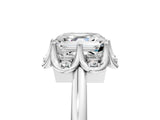 White gold Asscher Halo Diamond Ring with Round Cluster Setting, Solitaire Band, and Four-Prong Setting_40