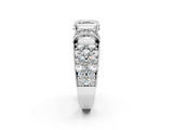 White gold Asscher Halo Pave Diamond Engagement Ring with Milgrain Detailing_54