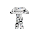 White gold Asscher Halo Split Shank Diamond Ring with Pavé Setting_48
