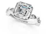 White gold Asscher Milgrain Marquise Diamond Twist Band Ring_34