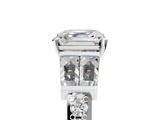 White gold Asscher Solitaire Baguette Side Stone Channel Set Engagement Ring_12