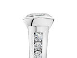 White gold Asscher Solitaire Bezel-Set Diamond Ring with Channel-Set Band_27