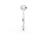 White gold Asscher Solitaire Cathedral Diamond Ring with Six-Prong Setting_20