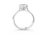 White gold Asscher Solitaire Cathedral Diamond Ring with Six-Prong Setting_28