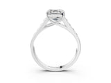 White gold Asscher Solitaire Channel-Set Diamond Engagement Ring with Four-Prong Setting_30