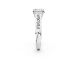 White gold Asscher Solitaire Channel-Set Diamond Engagement Ring with Four-Prong Setting_32