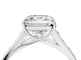 White gold Asscher Solitaire Channel-Set Diamond Engagement Ring with Four-Prong Setting_34