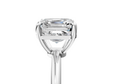 White gold Asscher Solitaire Diamond Ring with 4-Prong Setting on a Classic Band_8