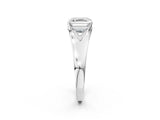 White gold Asscher Solitaire Diamond Ring with Cathedral Band and Four-Prong Setting_85