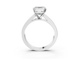White gold Asscher Solitaire Diamond Ring with Channel-Set Band and Four-Prong Setting_24