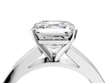 White gold Asscher Solitaire Diamond Ring with Channel-Set Band and Four-Prong Setting_25