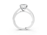 White gold Asscher Solitaire Diamond Ring with Four-Prong Setting and Classic Band_24