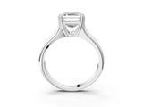 White gold Asscher Solitaire Diamond Ring with Six-Prong Cathedral Setting_34