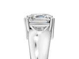 White gold Asscher Solitaire Diamond Ring with Six-Prong Cathedral Setting_36