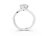 White gold Asscher Solitaire Diamond Ring with Six-Prong Setting and Tapered Band_27