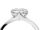 White gold Asscher Solitaire Diamond Ring with Six-Prong Setting and Tapered Band_28