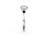 White gold Asscher Solitaire Diamond Ring with Six-Prong Setting on a Classic Band_38