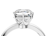 White gold Asscher Solitaire Diamond Ring with Six-Prong Setting on a Classic Band_40