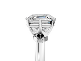 White gold Asscher Solitaire Diamond Ring with Six-Prong Setting on a Classic Band_41