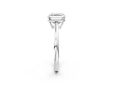 White gold Asscher Solitaire Diamond Ring with Split Shank and Four-Prong Setting_26