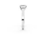White gold Asscher Solitaire Engagement Ring with Four-Prong Setting and Tapered Band_33