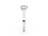 White gold Asscher Solitaire Engagement Ring with Four-Prong Setting and Tapered Band_52
