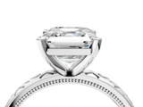 White gold Asscher Solitaire Engagement Ring with Scrollwork Band and Four-Prong Setting_27